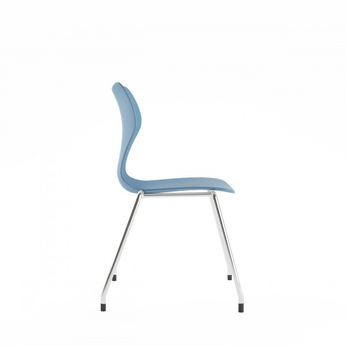 Silla Sonia color azul - vista lateral
