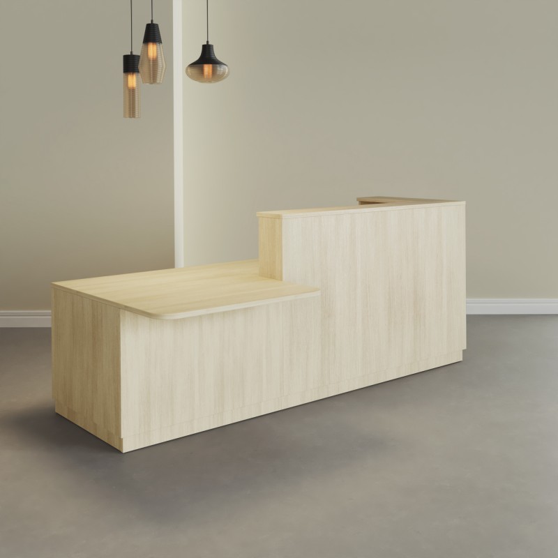 Mostrador accesible silla de ruedas roble