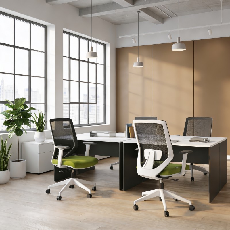 Sedia da ufficio ergonomica Vita White - Bikkom