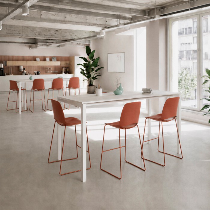 Tavolo da pranzo alto Modus bianco