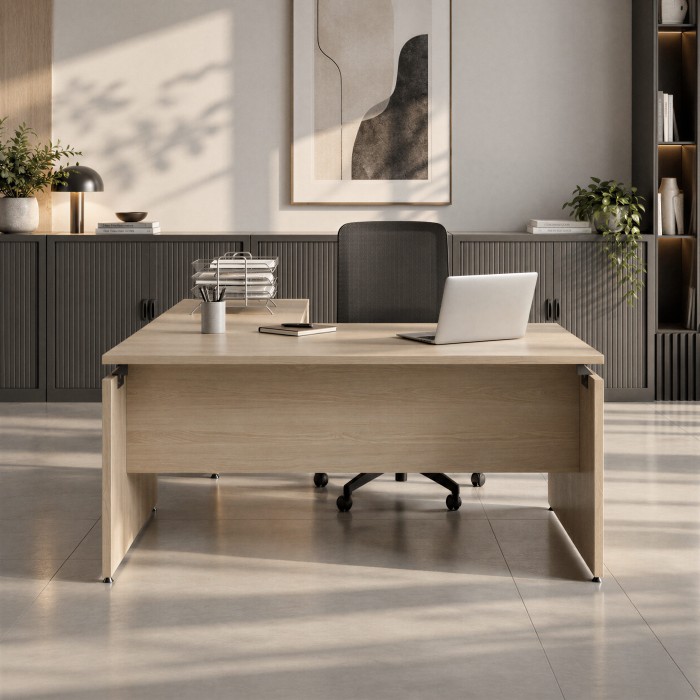Ufficio con scrivania direzionale Atria con ala in rovere