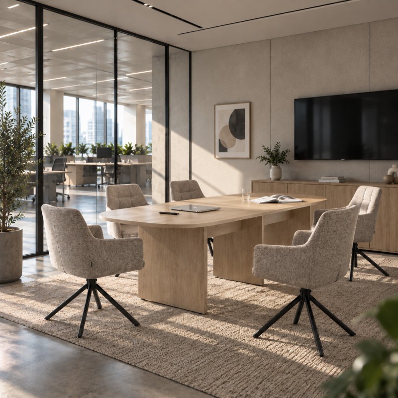 Sala riunioni con tavolo riunioni Atria in rovere