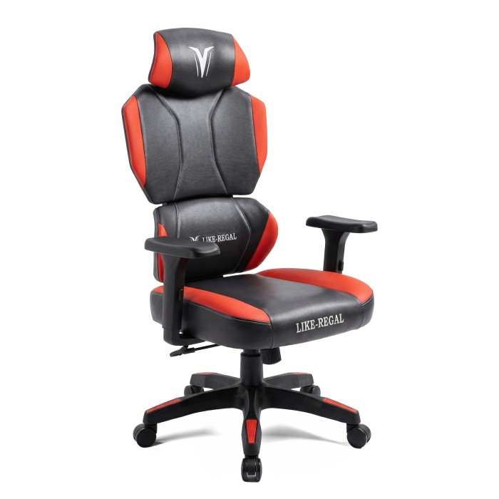Sedia gamer rossa e nera Nova Plus vista frontale