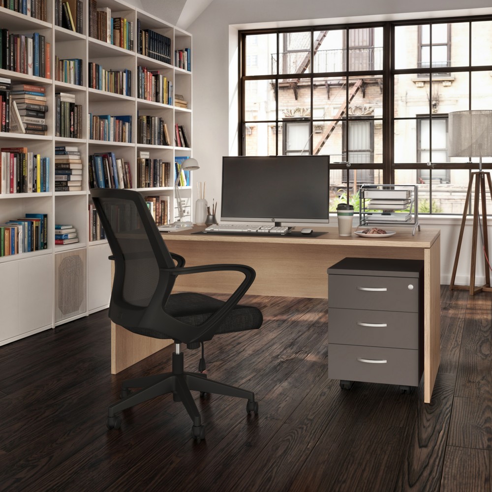 Scrivania Tarnos con sedia e cassettiera