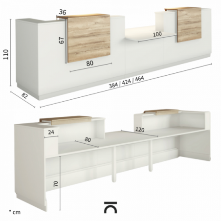 Bancone con tavolo Sotto