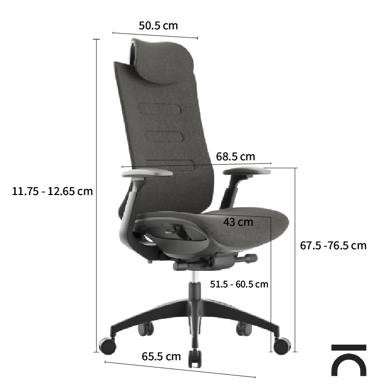 Dimensioni sedia direzionale Diana